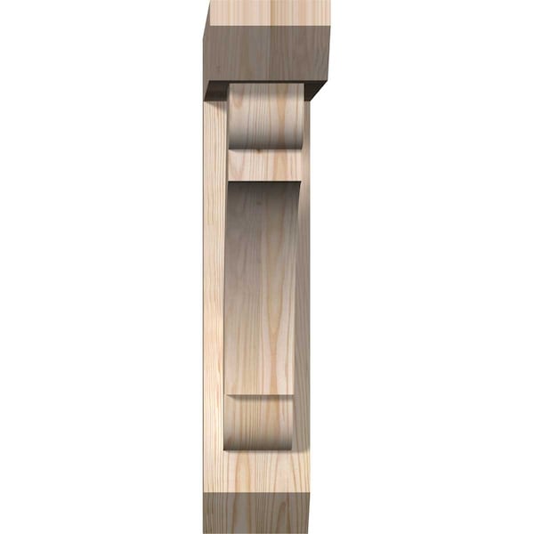 Olympic Slat Smooth Bracket W/ Offset Brace, Douglas Fir, 5 1/2W X 22D X 26H